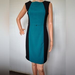 Alyx Teal and Black Midi Dress Size 4